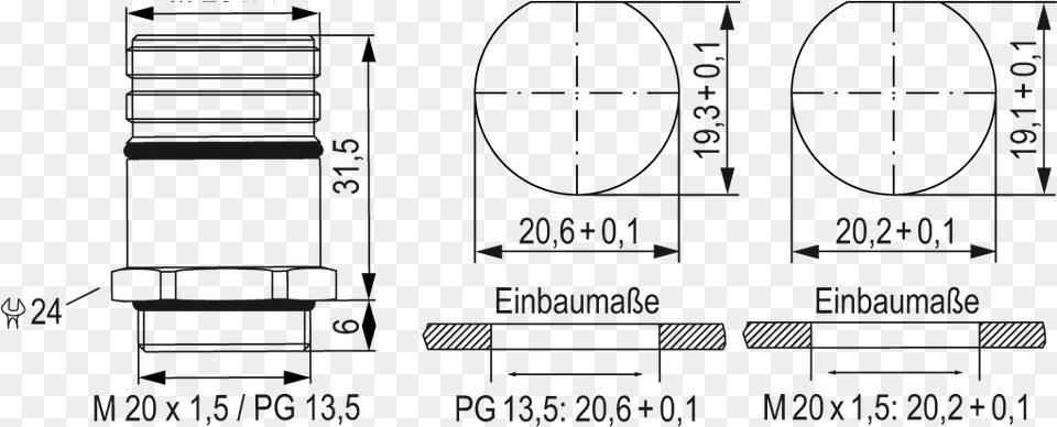 M 23 Signal Panel Connector Single Hole Mounted For Diagram Free Transparent Png