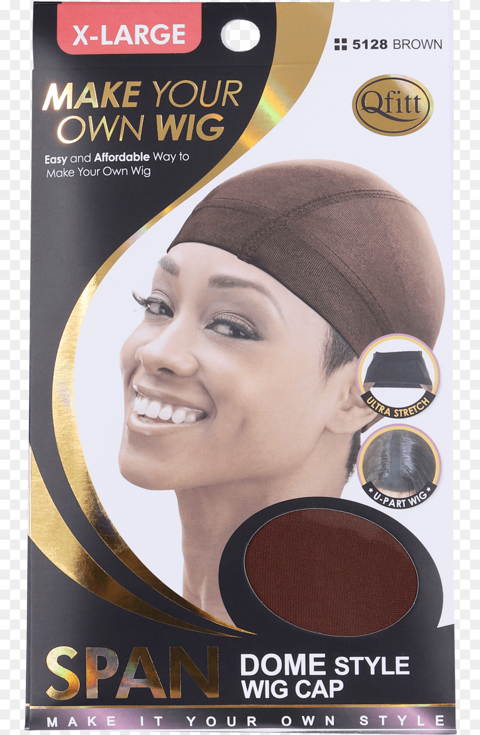 M Amp M X Large Span Dome Style Wig Cap Brown Dome Wig Cap, Adult, Person, Hat, Female Free Png Download