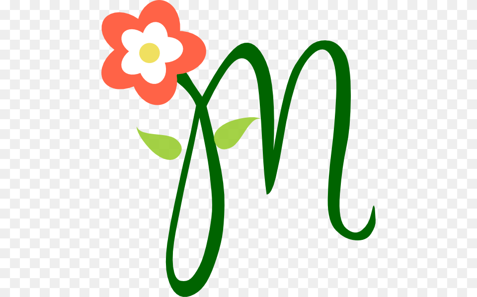 M Clipart, Flower, Plant, Logo, Smoke Pipe Free Png Download
