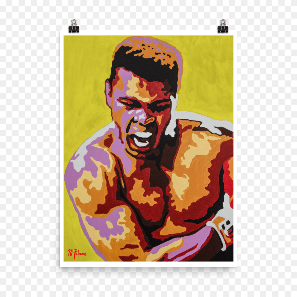 M Falconer Muhammad Ali Print, Adult, Photography, Person, Painting Free Png
