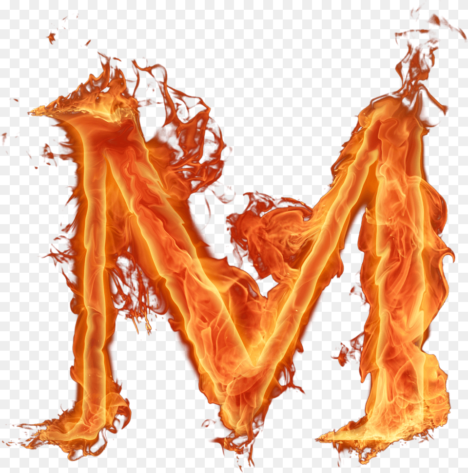 M Fire Letter, Flame, Person Free Png