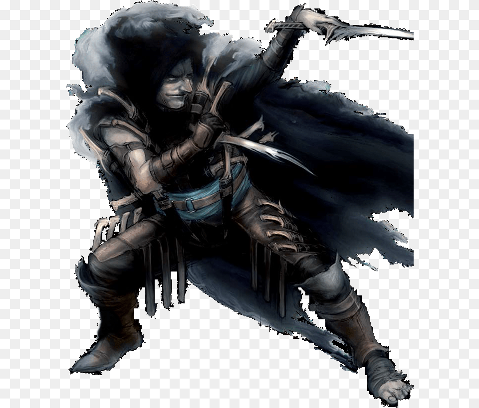 M Halfling Rogue Assassin Cloak Daggers Eldritch Knight Halfling Rogue Assassin, Adult, Female, Person, Woman Free Png