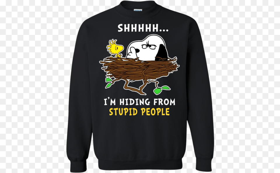 M Hiding From Stupid People T Snoopy Hiding From Stupid People, Clothing, Knitwear, Sweater, Sweatshirt Free Png Download