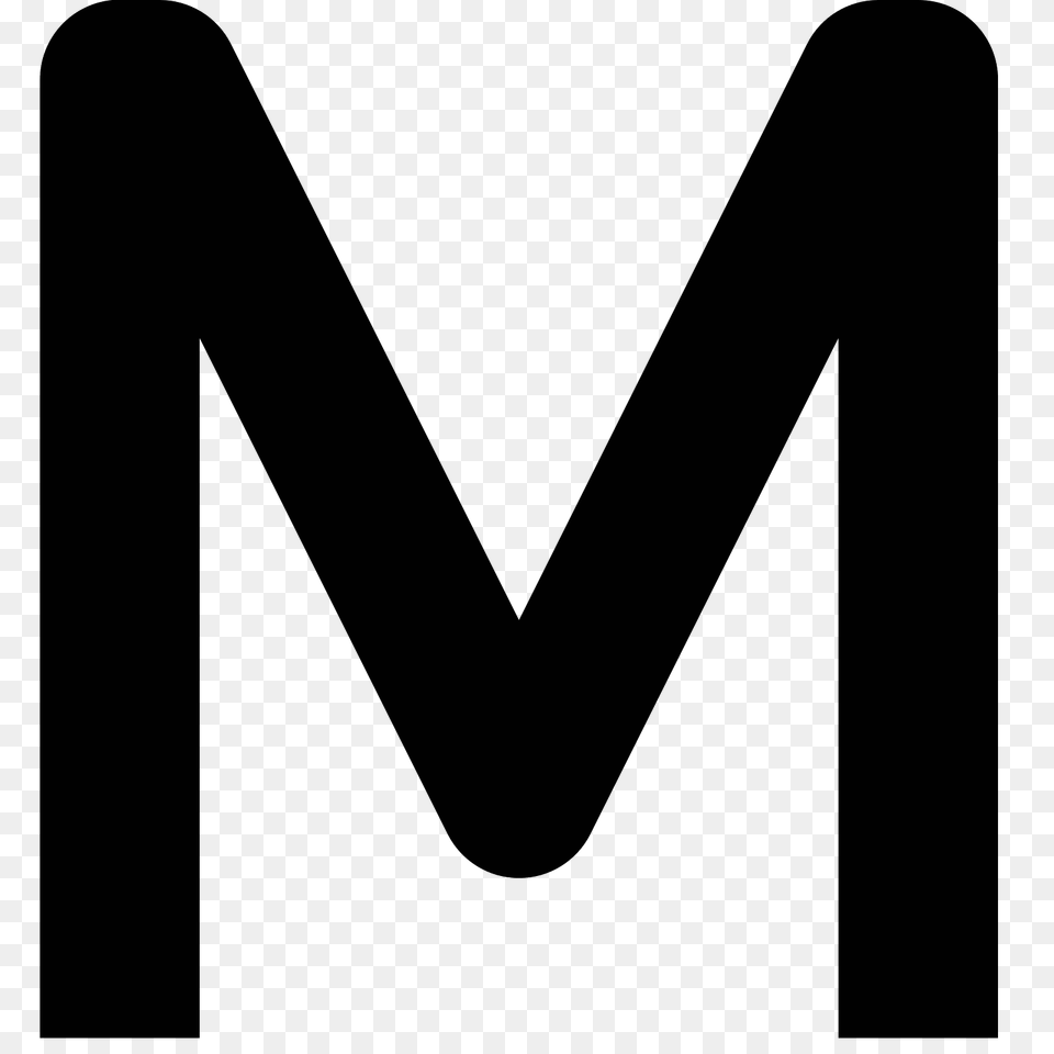 M Icon, Gray Png