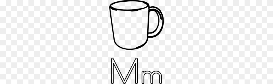M Is For Mug Clip Art, Gray Png Image