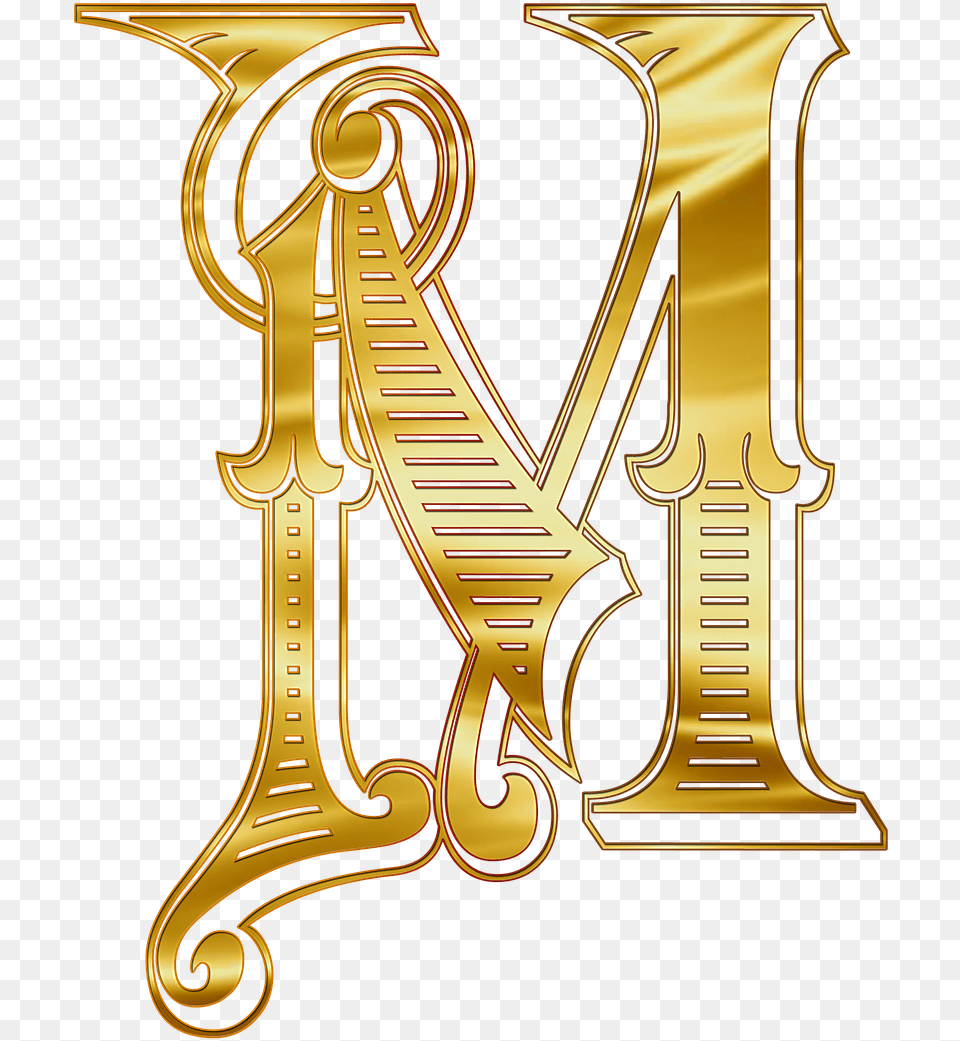 M Letter Clipart Capital Letter M, Text, Gold, Symbol, Number Png