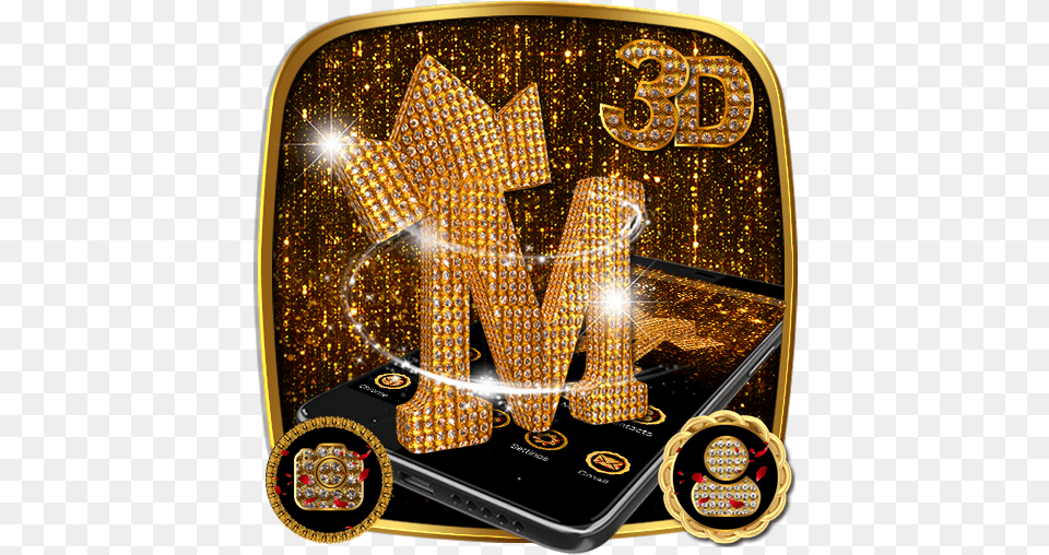 M Letter Love Alphabet 3d Theme Apk 110 Download Love Stylish M Letter, Gold, Accessories Free Png