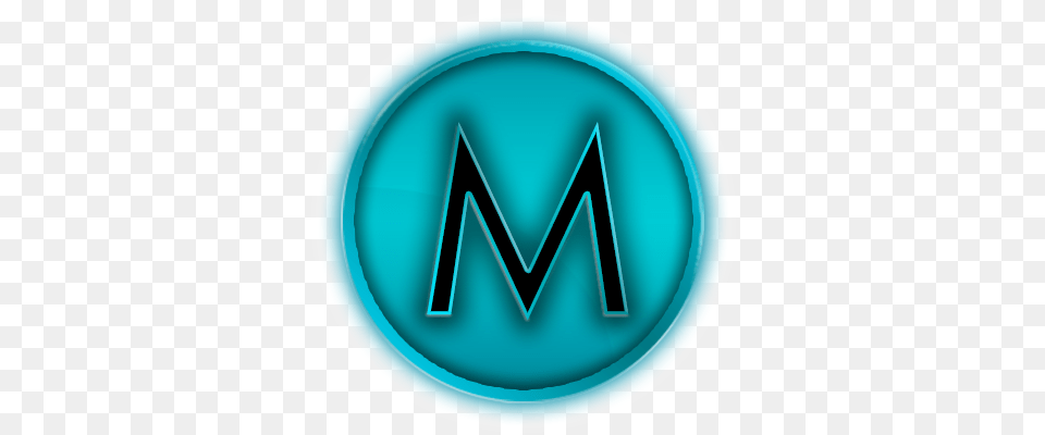 M Logo Ico By Micahpkay, Turquoise, Disk Png Image