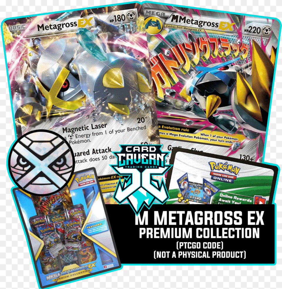 M Metagross Ex Ultra Premium Collection Pokemon, Advertisement, Poster Png Image