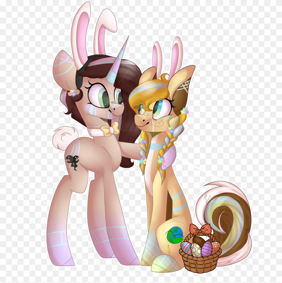 M Miamo Basket Bunny Ears Earth Pony Easter Easter, Book, Comics, Publication, Baby Free Png
