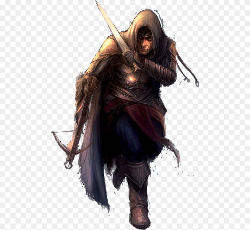 M Rogue Assassin Crossbow Shortsword Rogue Short Sword, Adult, Female, Person, Woman Png