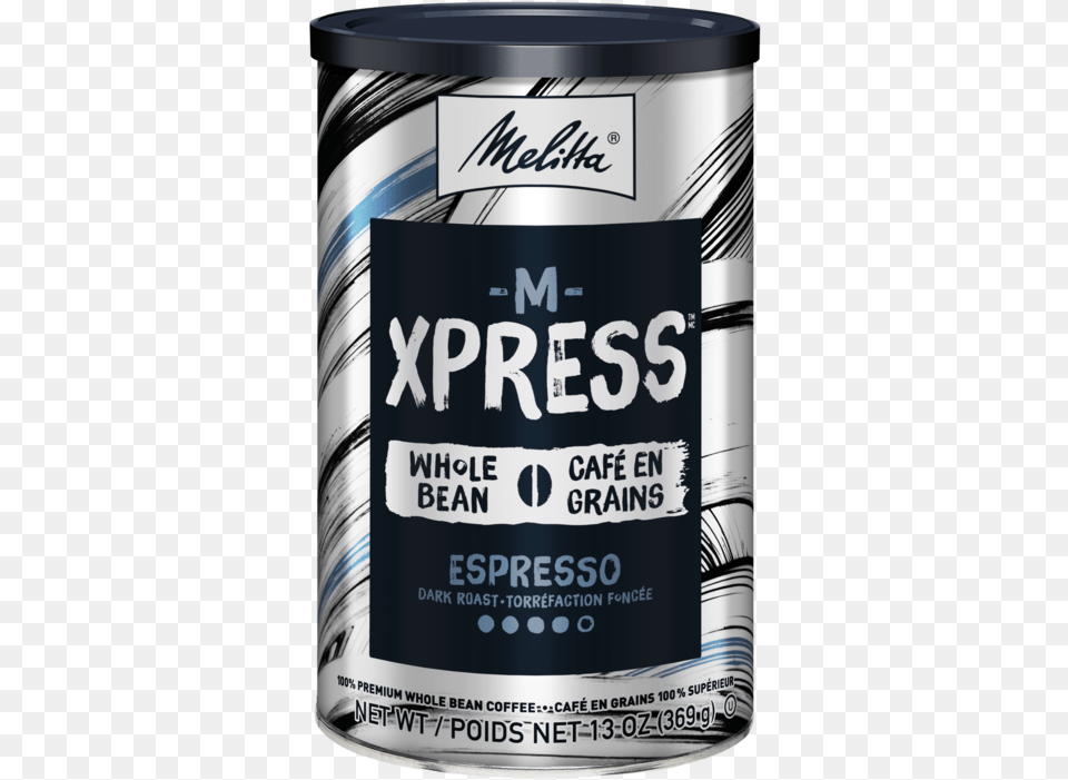 M Xpress 13 Oz368g Whole Bean Melita Xpress Ground Coffee, Can, Tin, Advertisement Free Transparent Png