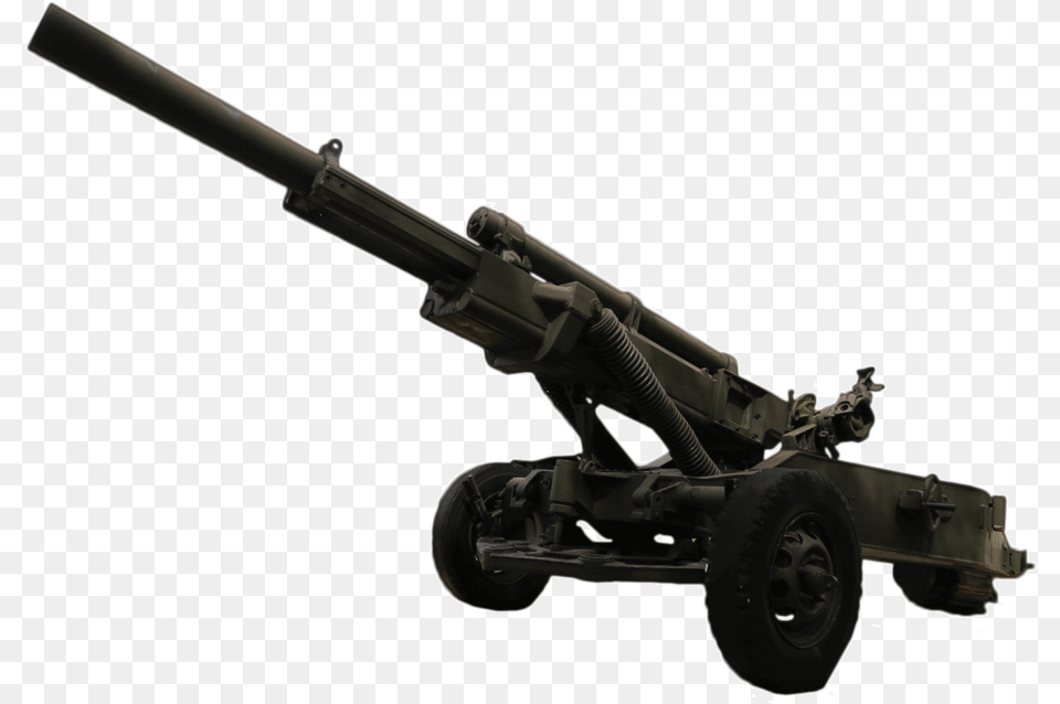 M102 105mm Howitzer Replaced The Armys M101 Howitzer Cannon, Weapon, Machine, Wheel, Gun Png Image