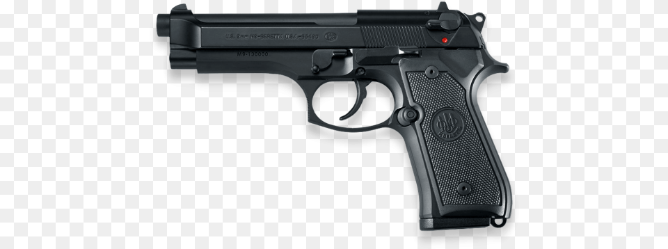 M9 Pistol Black Facing Left Beretta, Firearm, Gun, Handgun, Weapon Png