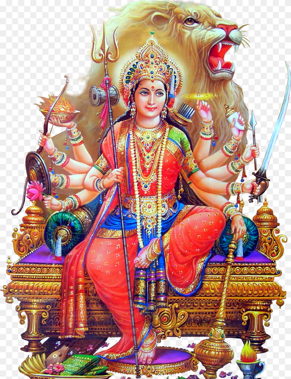 Maa Durga Image Hd, Weapon, Sword, Adult, Wedding Free Png