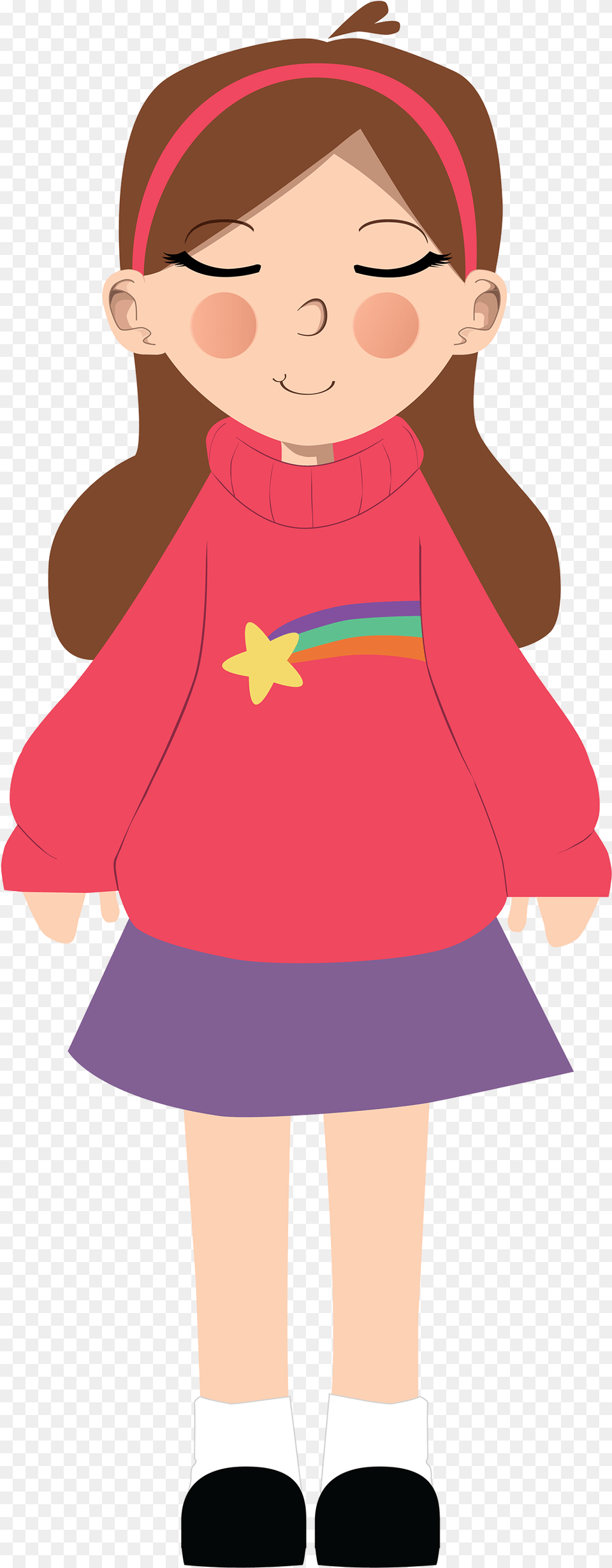 Mabel From The Tv Series Gravity Falls Cartoon, Cape, Clothing, Girl, Female Free Png