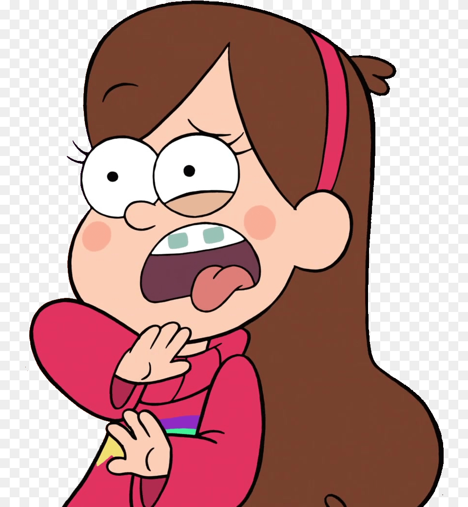 Mabel Grossed Out By Gnome Picture Transparent Gravity Falls Overlays, Cartoon, Baby, Person, Face Png