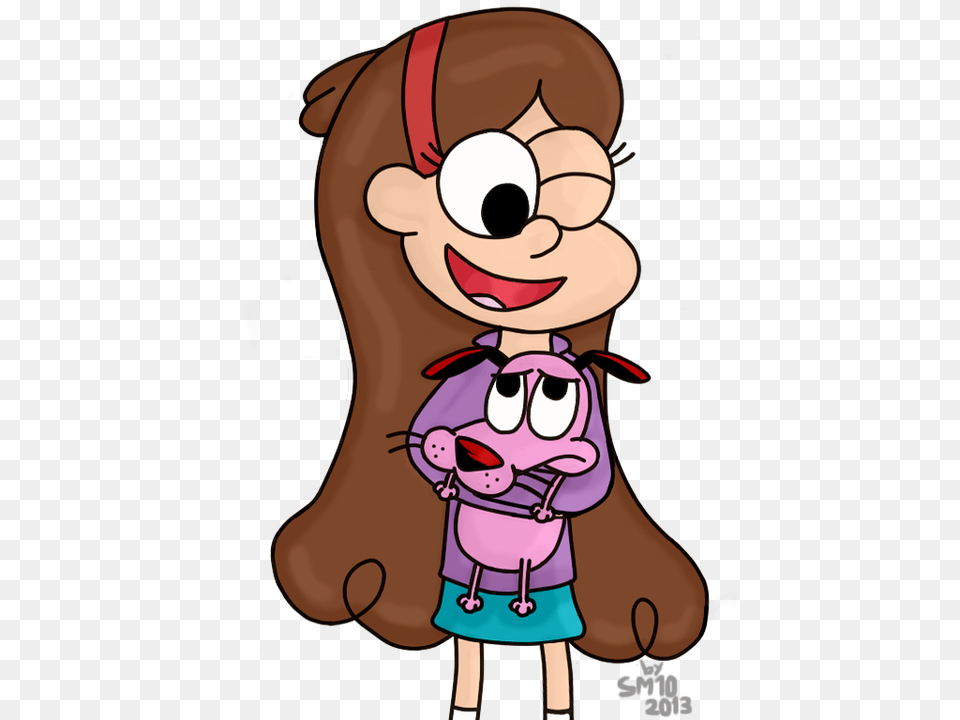 Mabel Meets Courage Gravity Falls Know Your Meme, Cartoon, Baby, Person, Book Free Transparent Png