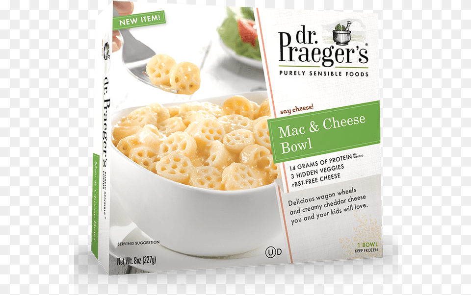 Mac Amp Cheese Bowl Dr Praeger39s Mac And Cheese, Advertisement, Food, Macaroni, Pasta Free Png Download