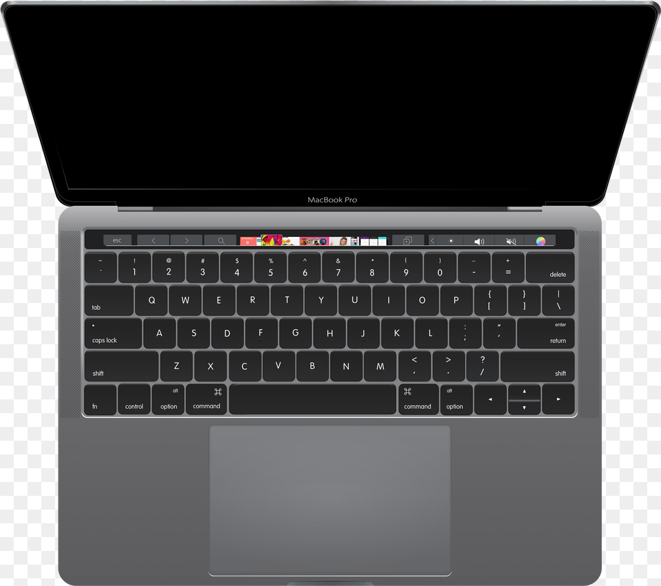 Mac Book Pro Black Screen Macbook 2016 Mockup, Computer, Computer Hardware, Computer Keyboard, Electronics Free Png Download