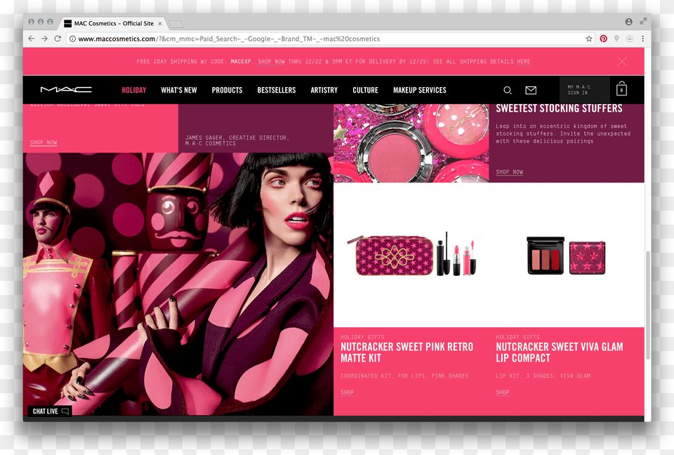 Mac Cosmetics Holiday Mac, Adult, Webpage, Person, Woman Free Png Download