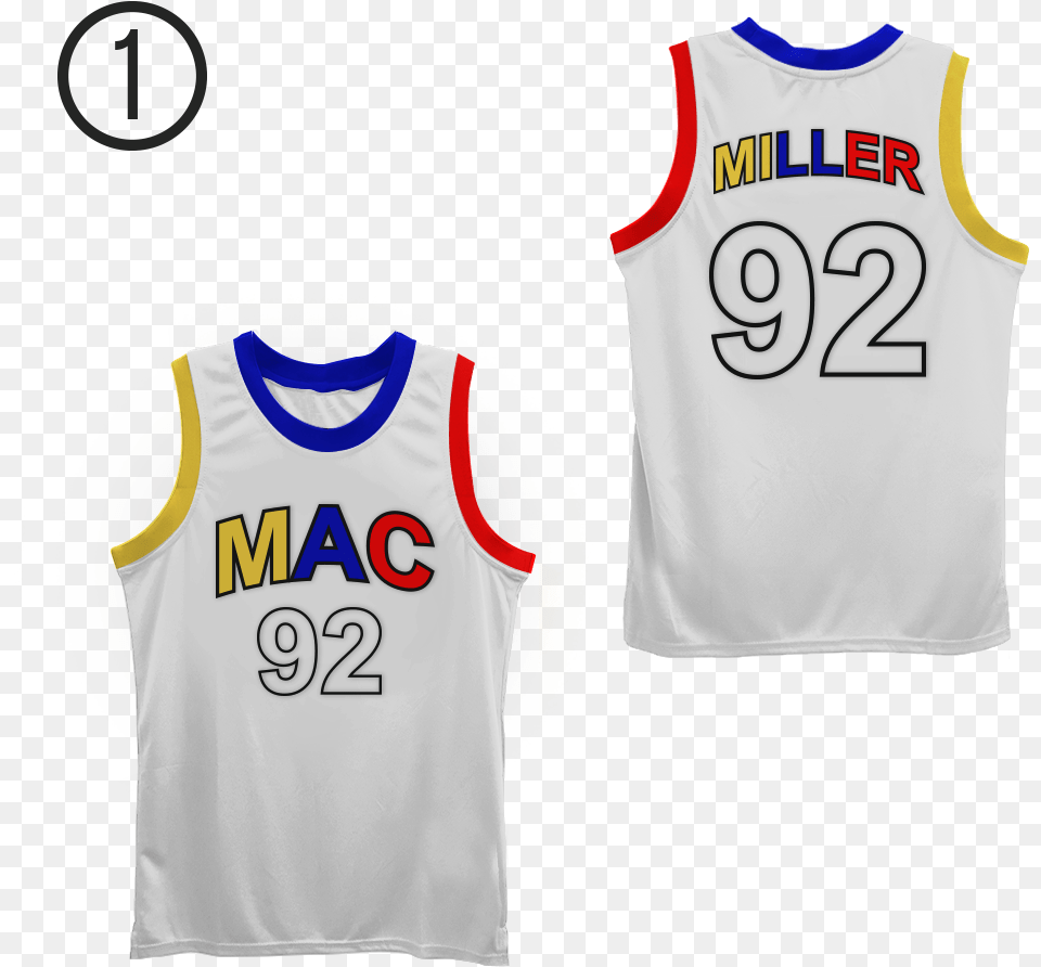 Mac Miller 92 White Basketball Jersey Sleeveless, Clothing, Shirt, T-shirt Png Image