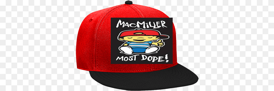 Mac Miller Most Dope Wool Blend Snapback Flat Bill Hat Mario, Baseball Cap, Cap, Clothing Free Transparent Png