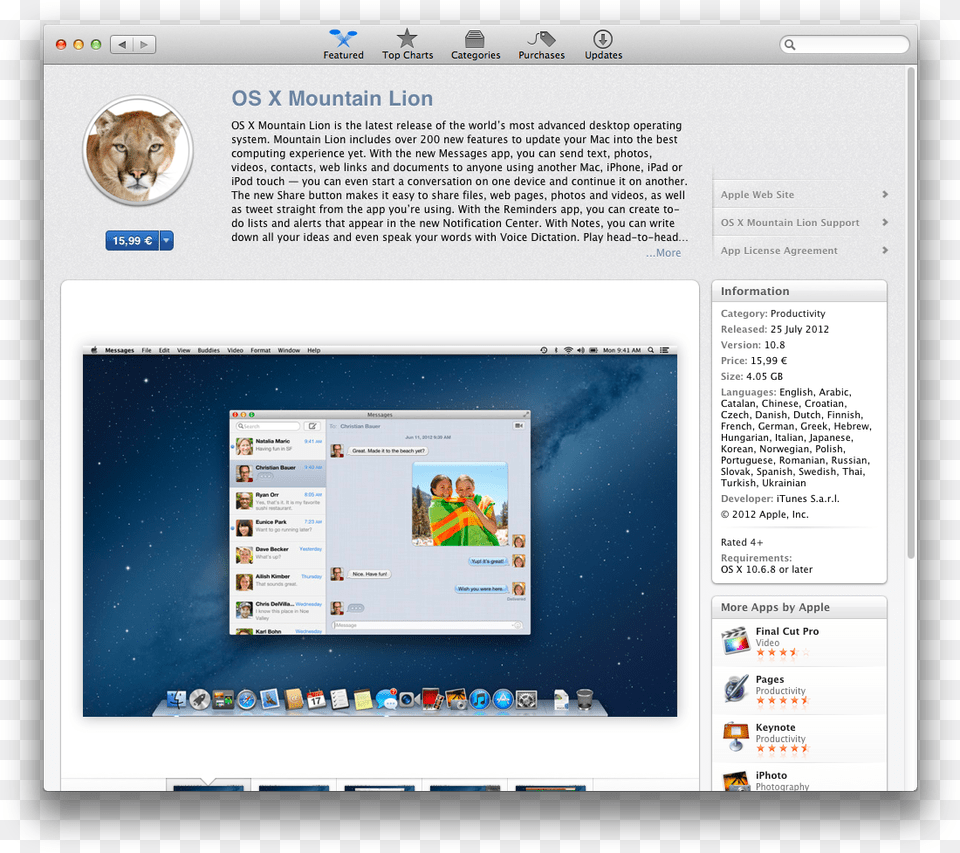 Mac Os X Mountain Lion Mac Os X Mountain Lion, Webpage, File, Screen, Monitor Free Png Download