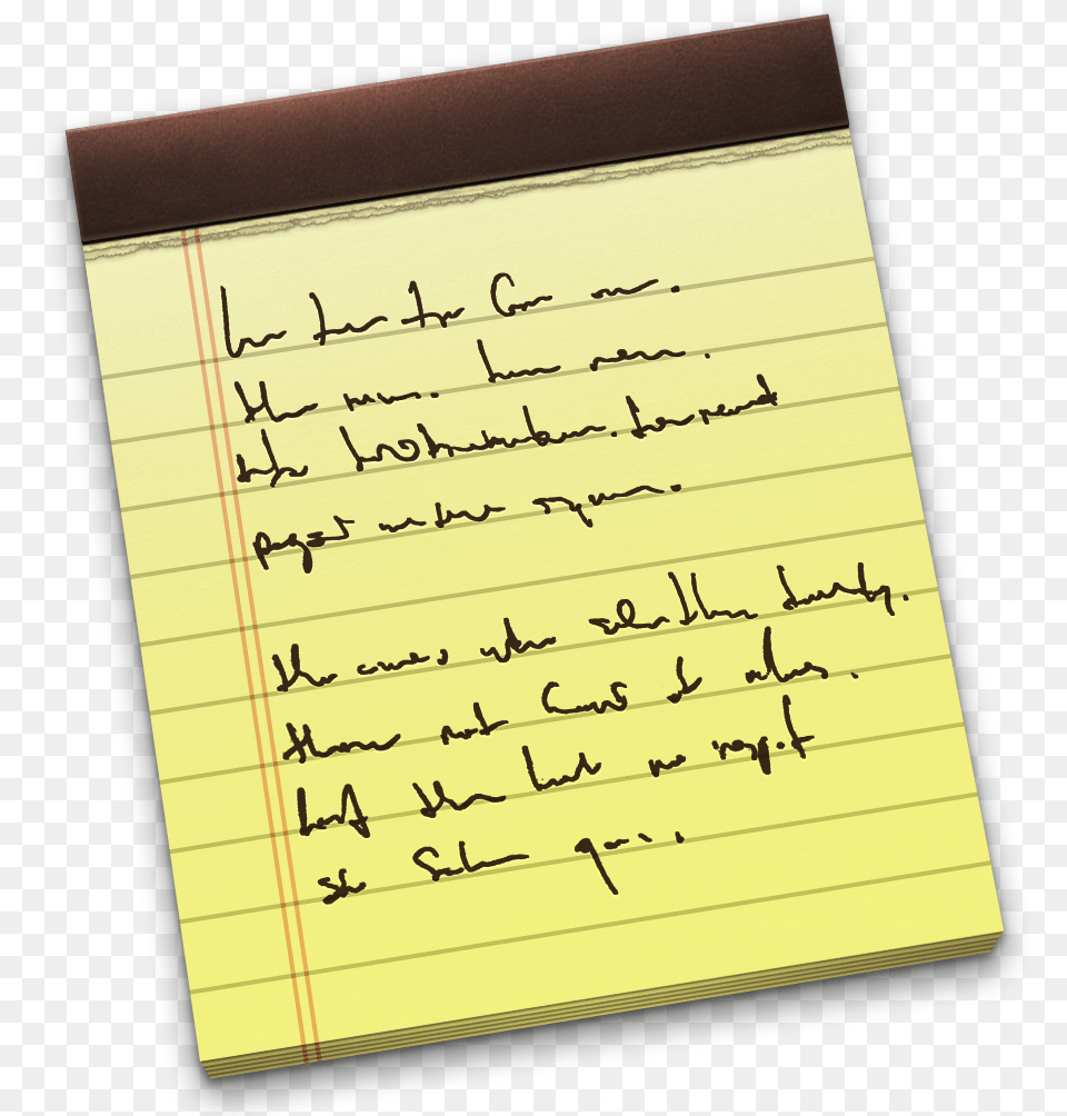 Mac Os X Notes Icon Mac Os Notes Icon, Handwriting, Text, Computer Hardware, Electronics Free Png Download