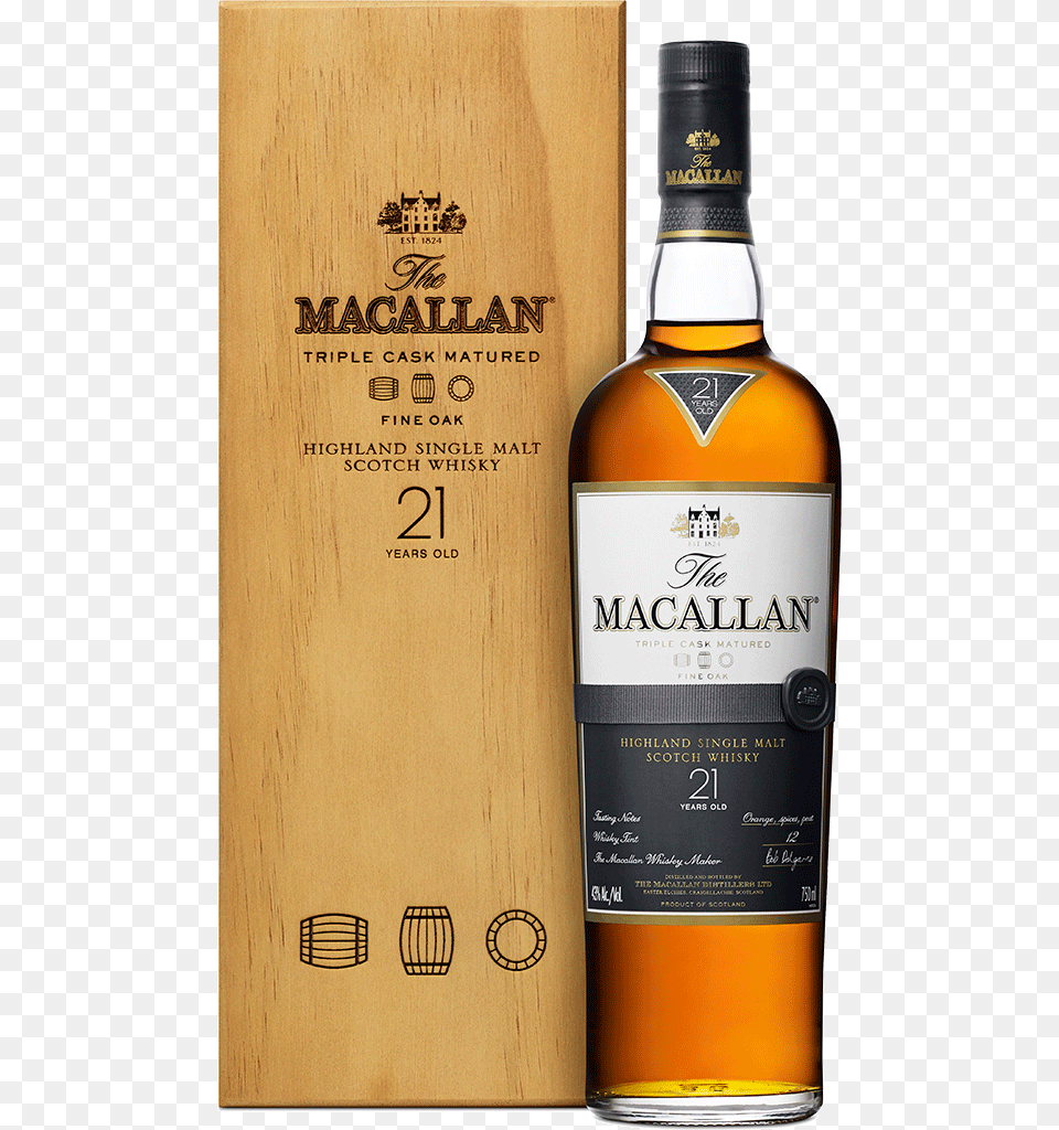Macallan Fine Oak, Alcohol, Beverage, Book, Liquor Png Image