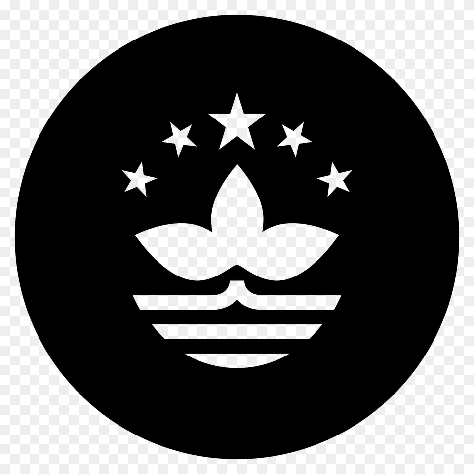 Macao Sar China Flag Emoji Clipart, Logo, Symbol, Star Symbol Png Image