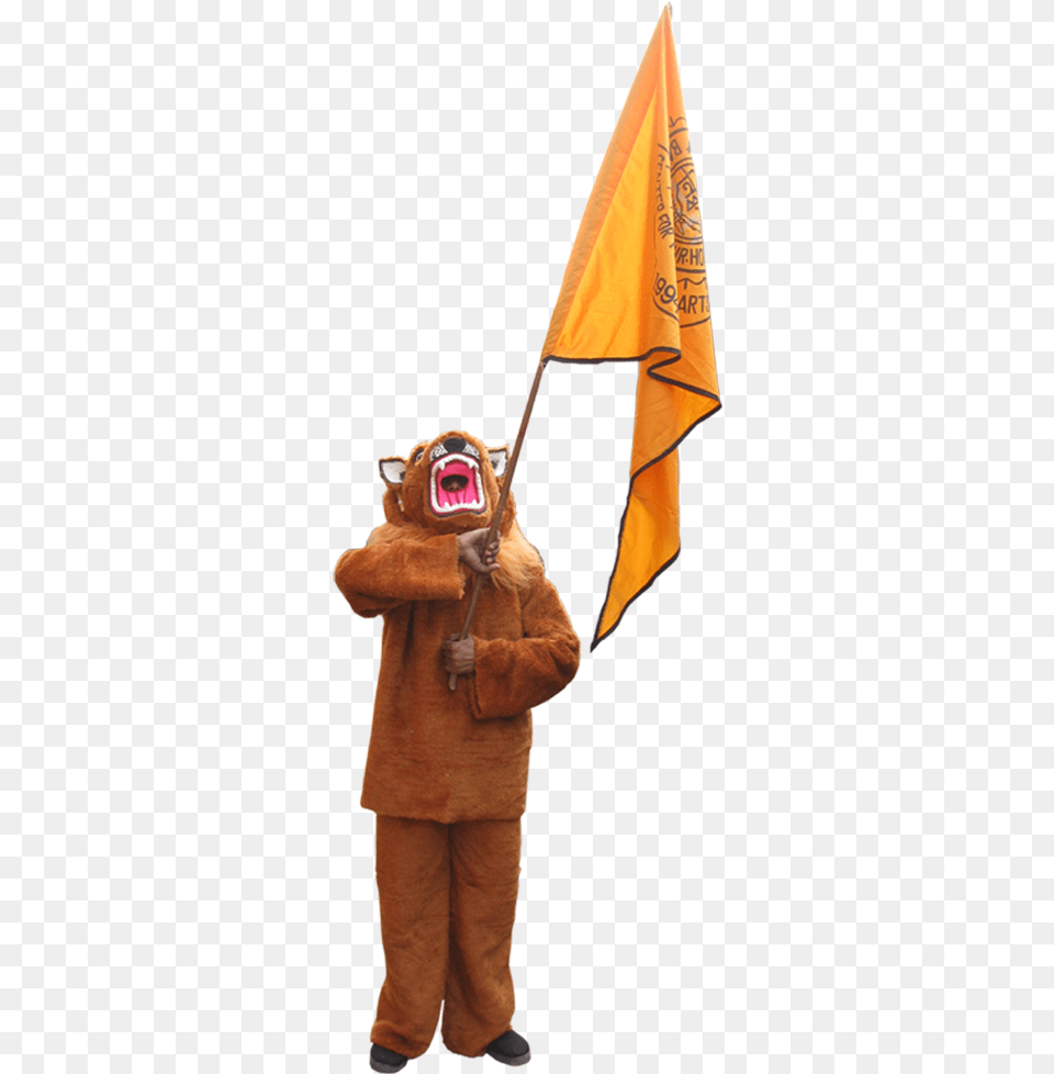 Macaque, Mascot, Adult, Flag, Male Free Transparent Png