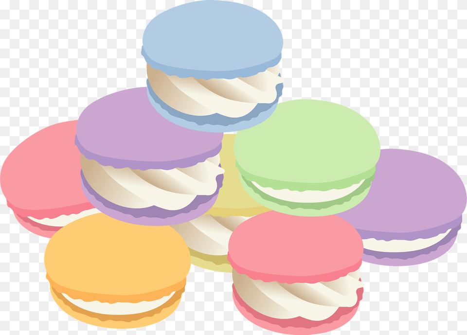 Macaron Cookies Clipart, Ice Cream, Cream, Sweets, Dessert Free Png