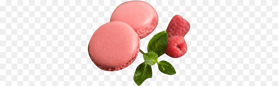 Macarons With Mint Leaf And Strawberry Lingonberry, Sweets, Berry, Food, Fruit Free Png Download
