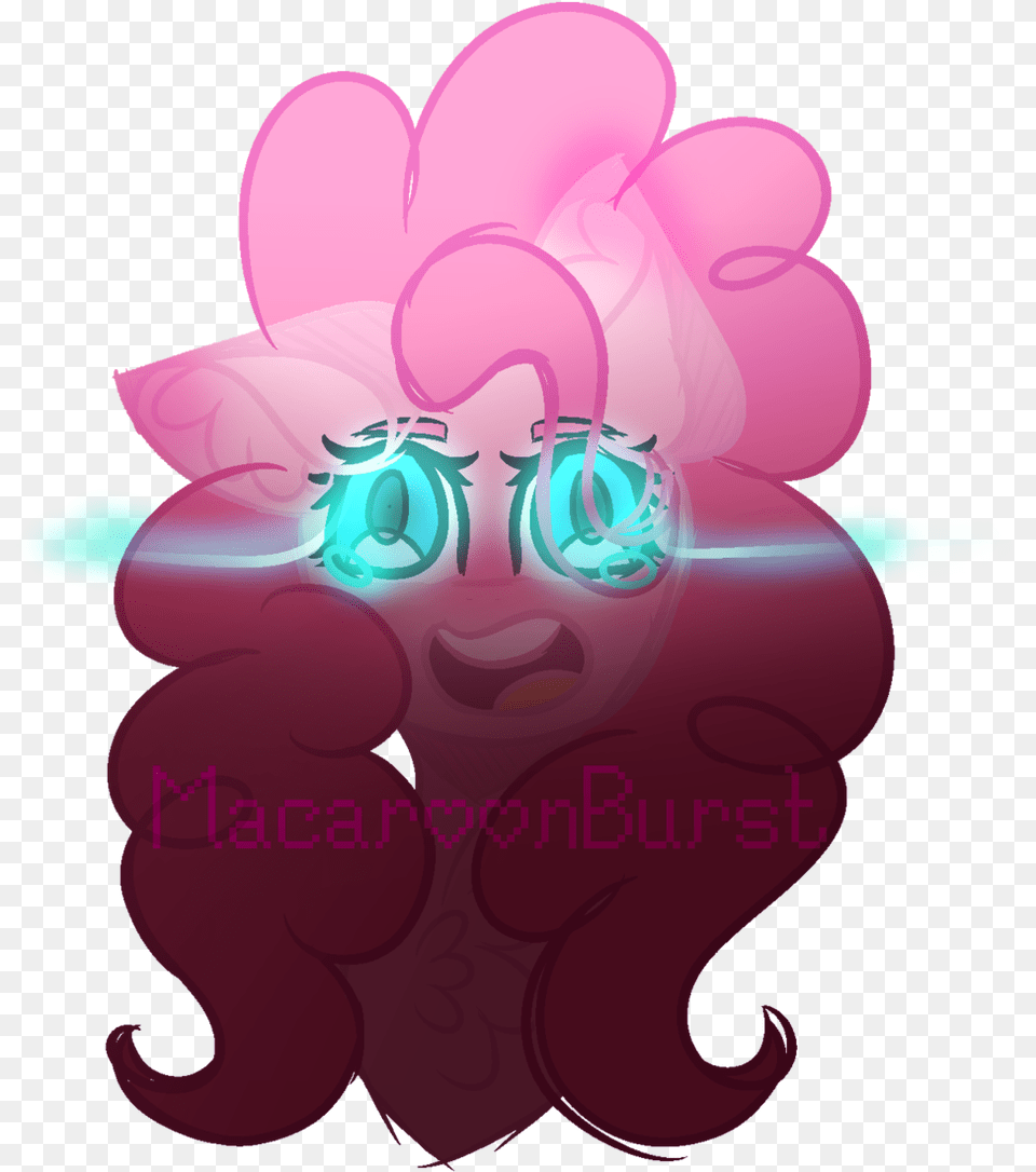 Macaroonburst Bust Glowing Eyes Pinkie Pie Pony Illustration, Art, Graphics, Flower, Plant Png