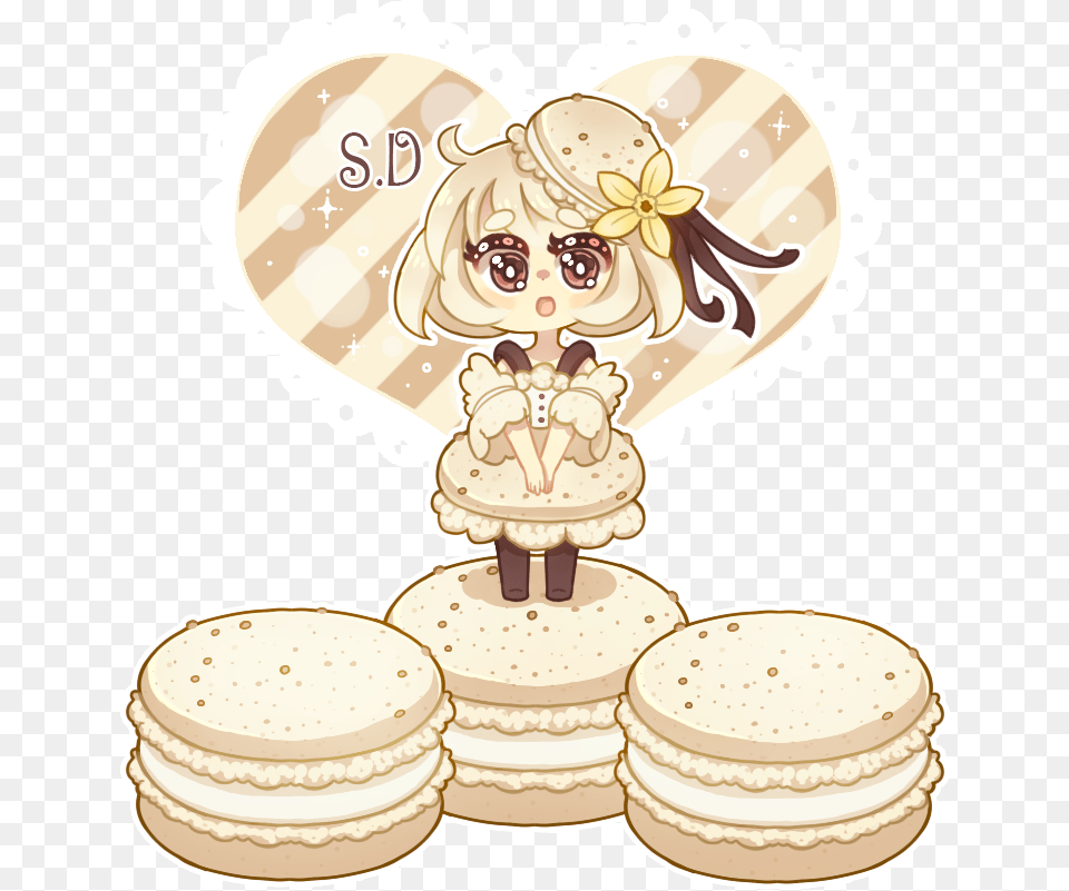 Macaroons Drawing Food Paris Anime Macaron Drawing, Bread, Pancake, Cake, Dessert Png Image