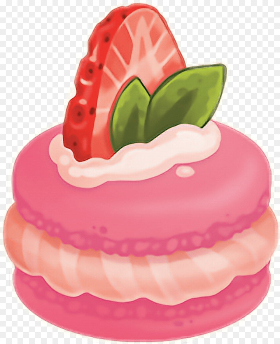 Macaroons Sticker, Food, Birthday Cake, Cake, Cream Png