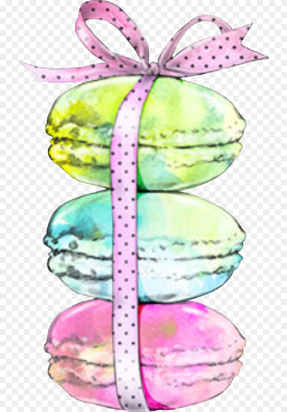 Macaroons Sweetspastelstumblr Watercolor Sticker Illustration, Food, Sweets Png