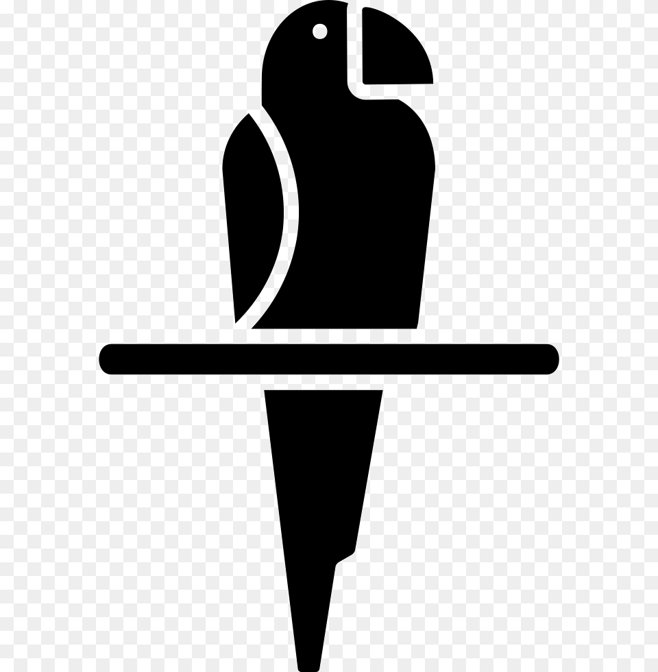 Macaw On A Branch Macaw, Stencil, Silhouette, Animal, Fish Free Png