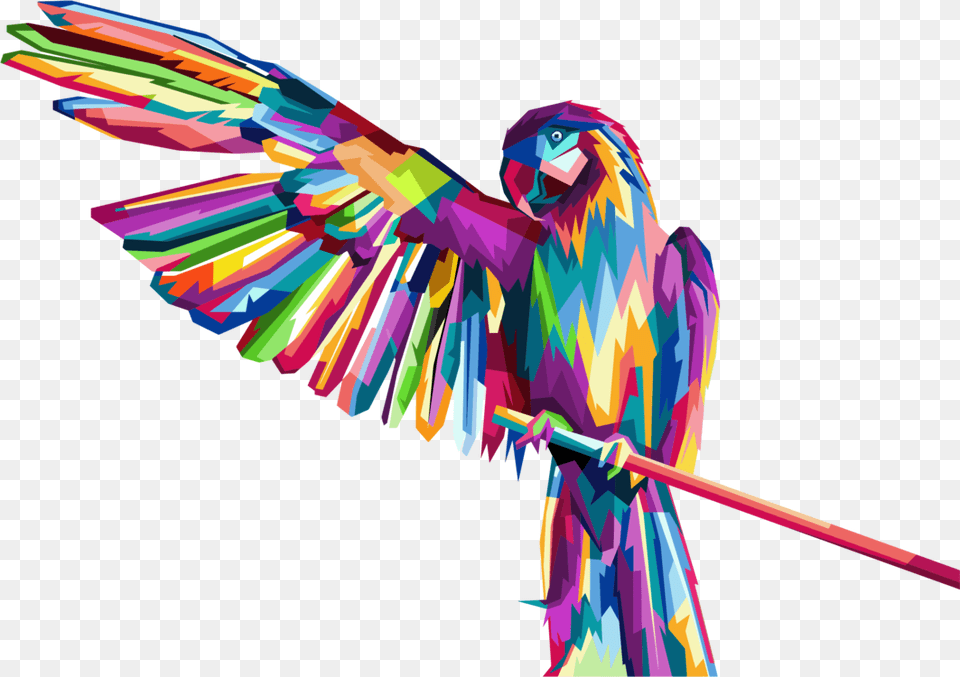 Macawparrotvertebrate Pop Art Bird, Adult, Female, Person, Woman Png Image