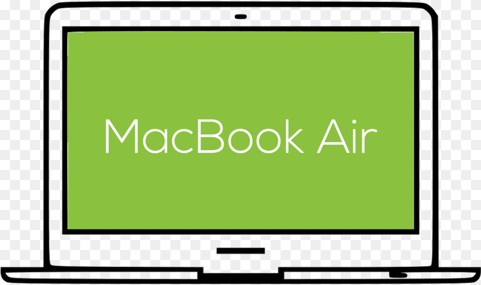 Macbook Air Green Final Led Backlit Lcd Display, Computer, Electronics, Laptop, Pc Png