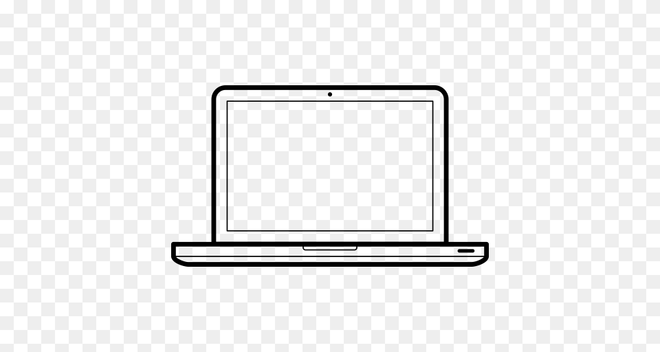 Macbook Linear Flat Icon With And Vector Format For, Gray Free Png Download