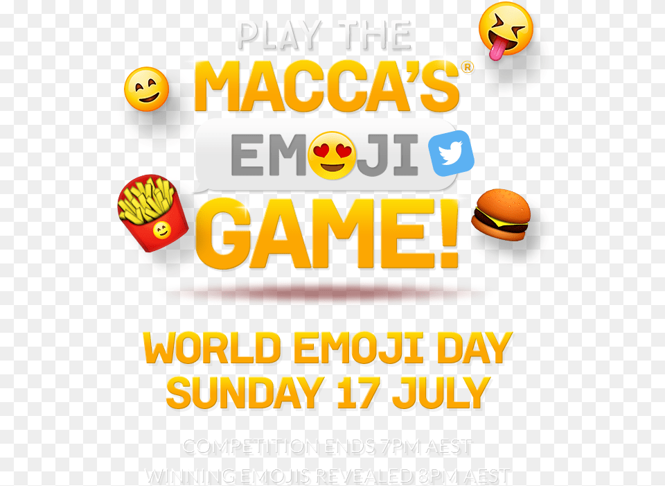 Maccas Emoji, Advertisement, Burger, Food, Poster Free Transparent Png