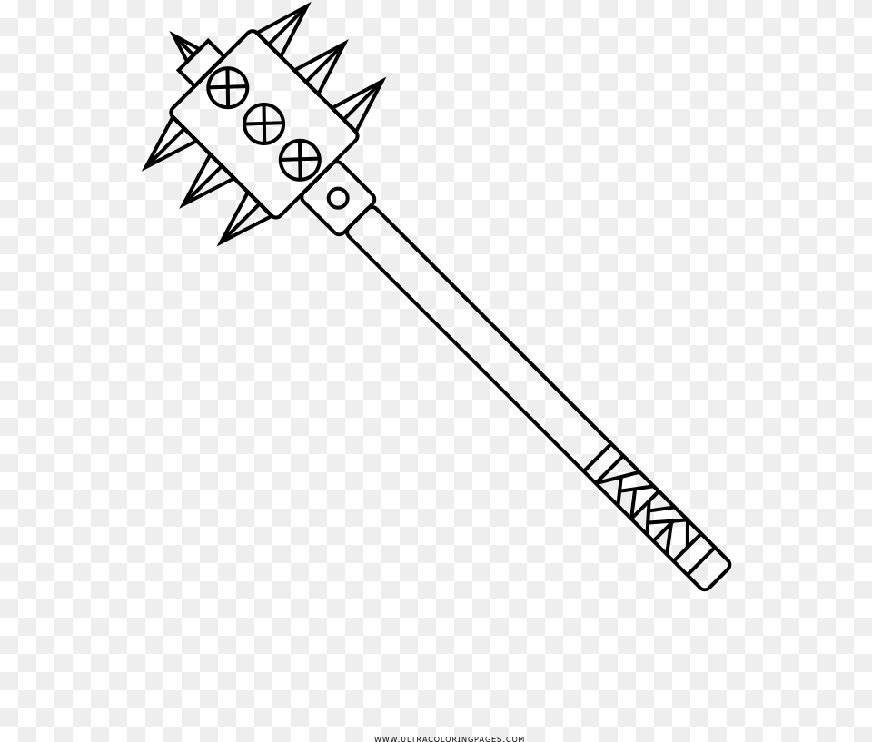 Mace Coloring, Gray Free Png Download