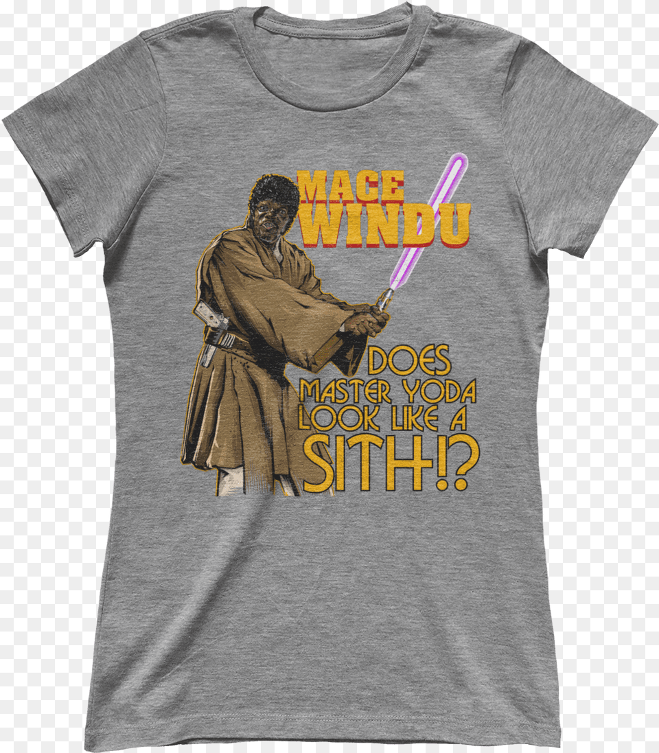 Mace Windu Pulp Fiction Does Master Yoda Look Like A Ice Cube, Clothing, T-shirt, Adult, Male Png Image