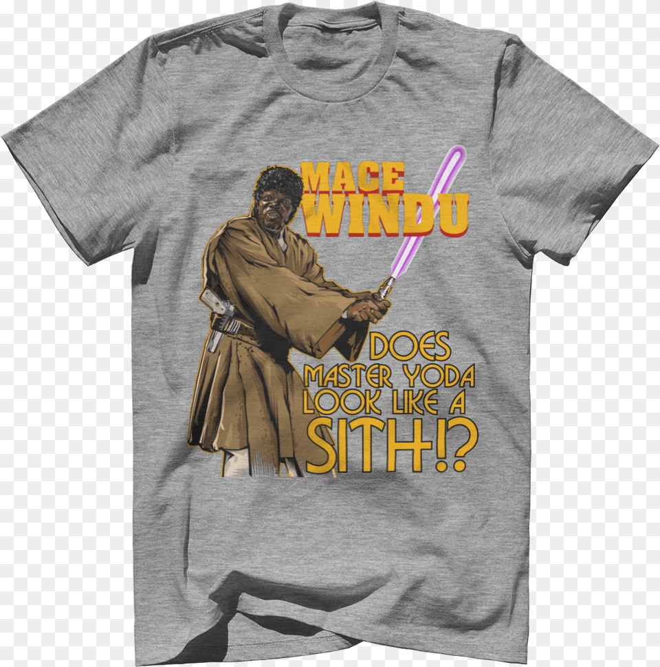 Mace Windu Pulp Fiction Does Master Yoda Look Like A Switzerland Canada T Shirt, Clothing, T-shirt, Adult, Male Free Transparent Png