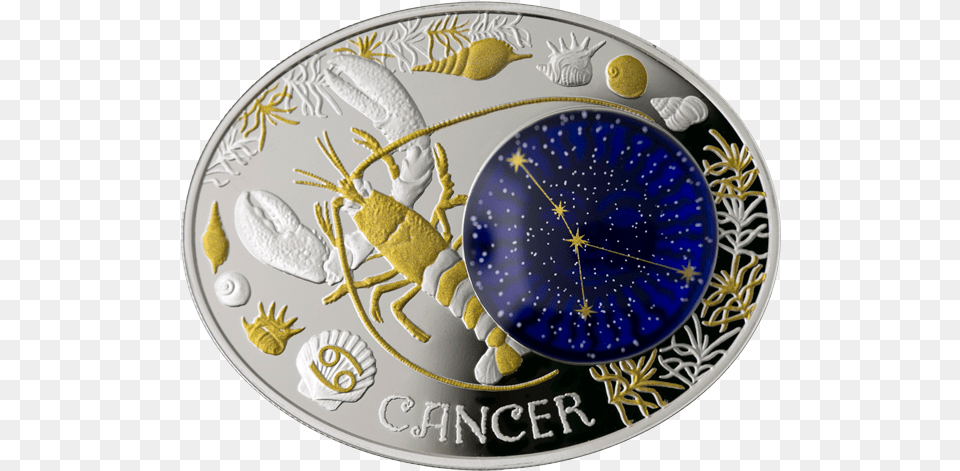 Macedonia 2014 10 Denars Cancer Signs Of The Zodiac Cancer, Accessories, Plate Png