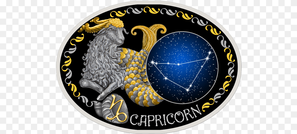 Macedonia 2014 10 Denars Capricorn Signs Of The Zodiac Circle, Logo, Emblem, Symbol Free Transparent Png