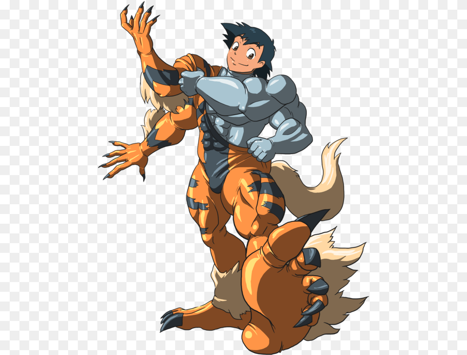 Machamp And Arcanine Suit 02 By Midorimushig Dab2vwn Ash Machamp Suit, Book, Comics, Publication, Electronics Free Transparent Png