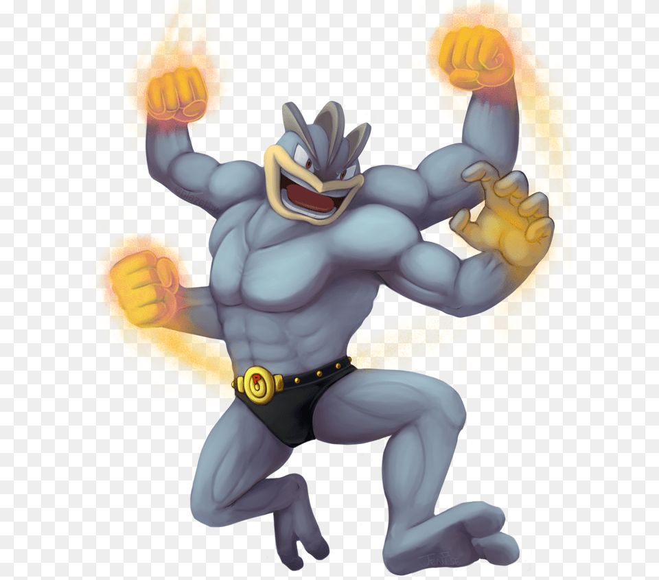 Machamp Machamp Doing Dynamic Punch, Baby, Person, Art Free Png Download